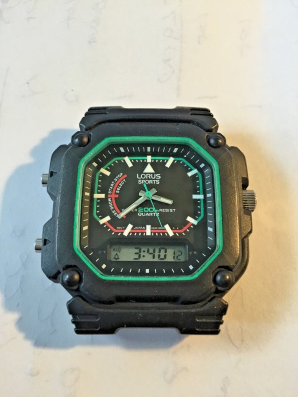 Lorus V041‑5340 Sport Ana‑Digi Watch Head – Working
